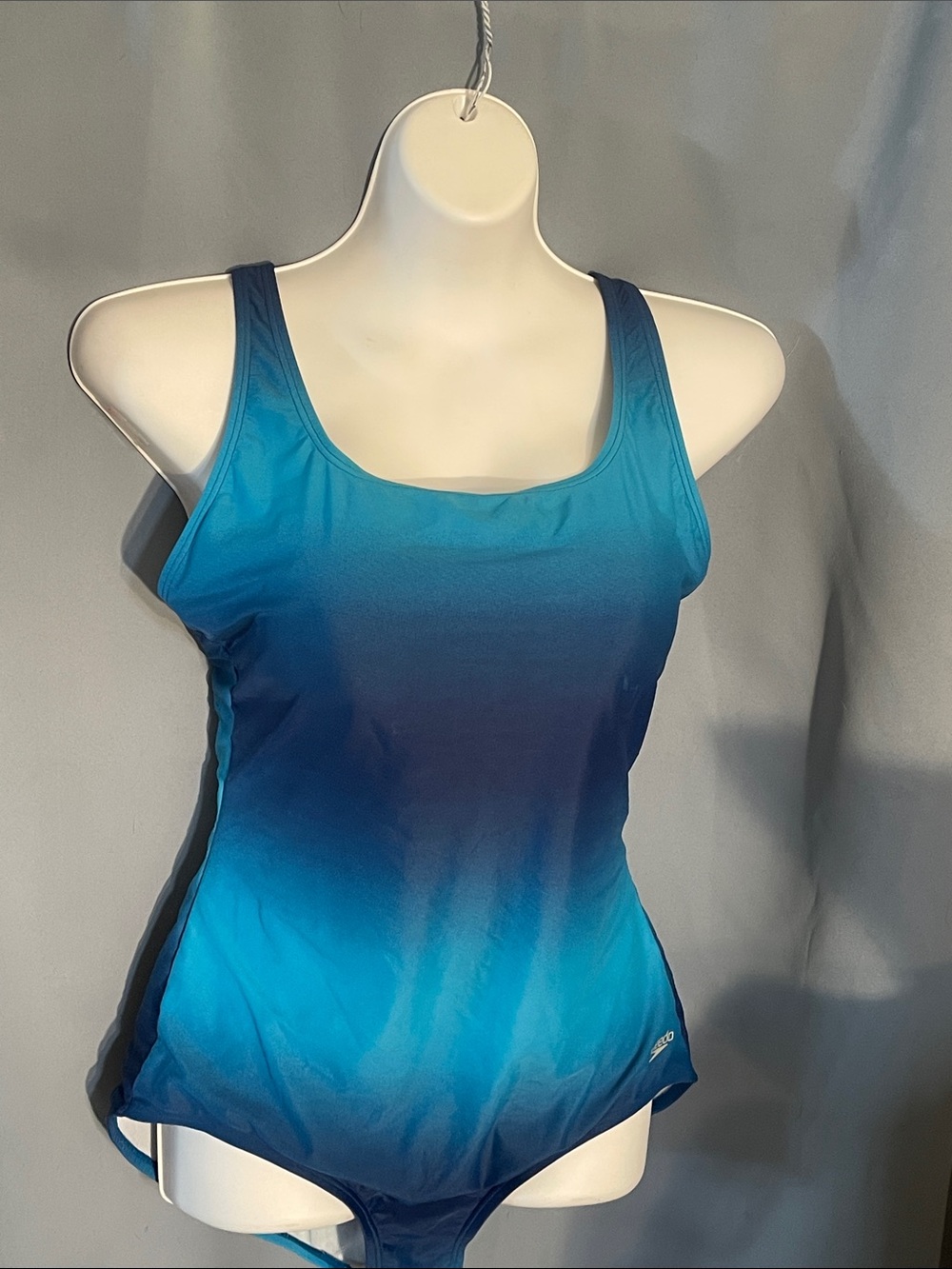Speedo Teal to Navy Gradient Scoop Neck Bodysuit